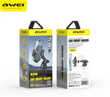 X72 360° Rotation Car Phone Holder, Auto Lock Air Vent Mount for All Mobile Phones，black - Front View