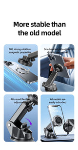 AWEI X88 Suction Cup Car Mount, Windshield Dashboard Universal Cell Phone Holder，black - Top-Down View