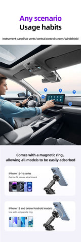 AWEI X88 Suction Cup Car Mount, Windshield Dashboard Universal Cell Phone Holder，black