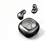 Y19 Mini Hidden Sleep Wireless Bluetooth Earbuds with LED Digital Display，black