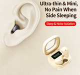 Y19 Mini Hidden Sleep Wireless Bluetooth Earbuds with LED Digital Display，green - 45-Degree Angle