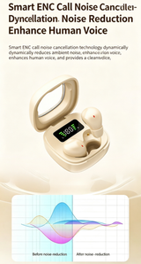 Y19 Mini Hidden Sleep Wireless Bluetooth Earbuds with LED Digital Display，green - Extra Image