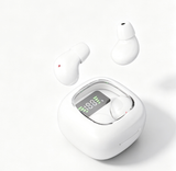 Y19 Mini Hidden Sleep Wireless Bluetooth Earbuds with LED Digital Display，white