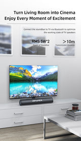 AWEI Y333 Desktop Soundbar, 10W Stereo Bluetooth Speaker with TWS Function,black