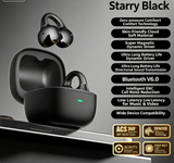 Y63 Zero Pressure Open Ear Wireless Earbuds Bluetooth 6.0 Heavy Bass Headphones，black