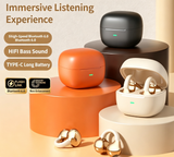 Y63 Zero Pressure Open Ear Wireless Earbuds Bluetooth 6.0 Heavy Bass Headphones，black