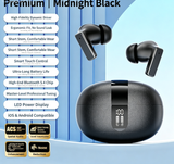 Y8 Bluetooth 6.0 Wireless Heavy Bass Earbuds ENC Noise Cancelling In Ear Headphones,black