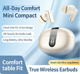 Y8 Bluetooth 6.0 Wireless Heavy Bass Earbuds ENC Noise Cancelling In Ear Headphones,black