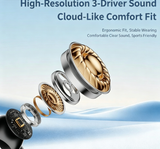 Y8 Bluetooth 6.0 Wireless Heavy Bass Earbuds ENC Noise Cancelling In Ear Headphones,black - Low Angle