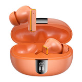 Y8 Bluetooth 6.0 Wireless Heavy Bass Earbuds ENC Noise Cancelling In Ear Headphones,orange
