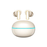 Y9 Wireless Bluetooth 6.0 Heavy Bass Earphones，Cream - Front View