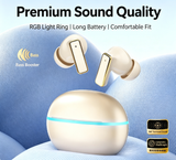 Y9 Wireless Bluetooth 6.0 Heavy Bass Earphones，green - Close-Up Angle