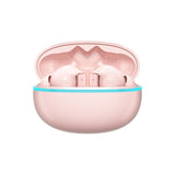 Y9 Wireless Bluetooth 6.0 Heavy Bass Earphones，pink - Side View