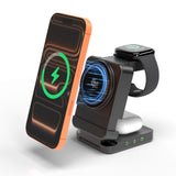 YF3 25W Foldable Rotatable Wireless Charger 3 in 1 Multi Device Charging Dock，black