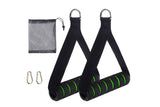 Yoga Strength Trainer Pull Down Home Gym Exercise Handles Replacement Fitness Equipment for Pilates -Green - Front View