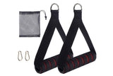Yoga Strength Trainer Pull Down Home Gym Exercise Handles Replacement Fitness Equipment for Pilates -Red - Close-Up Angle