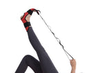 Hamstring Stretcher Stretching Strap Ligament Stretching Belt for Dancing Pilates Yoga Pain Relief -Red - Side View