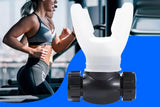 Respiratory Trainer Compact Lung Exercise Device Breathing Trainer -White - Side View