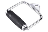 Single D Stirrup Handle with Rubber Grips for Cable Exercise Equipment - Front View