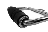 Single D Stirrup Handle with Rubber Grips for Cable Exercise Equipment - Rear View