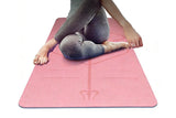 TPE Yoga Mat Exercise Fitness Sport Non Slip Workout Mat with Body Alignment Lines - Close-Up Angle