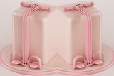 Pedal Resistance Band with Handles Adjustable Detachable Multifunction Pedal Resistance Band for Abs Arms Waist Legs Home Fitness - Pink - Side View