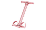 Pedal Resistance Band with Handles Adjustable Detachable Multifunction Pedal Resistance Band for Abs Arms Waist Legs Home Fitness - Pink - 45-Degree Angle