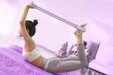 Pedal Resistance Band with Handles Adjustable Detachable Multifunction Pedal Resistance Band for Abs Arms Waist Legs Home Fitness - Pink - Rear View