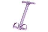 Pedal Resistance Band with Handles Adjustable Detachable Multifunction Pedal Resistance Band for Abs Arms Waist Legs Home Fitness - Purple - Close-Up Angle