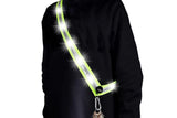 Rechargeable Running Gear LED Reflective Belt Sash Professional Safety Gear Safety Belt -White - Front View