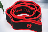 8 Level Yoga Resistance Bands Set 3 Pack Elastic Fitness Stretch Bands - Side View