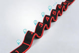 8 Level Yoga Resistance Bands Set 3 Pack Elastic Fitness Stretch Bands - Top-Down View