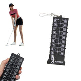 18 Hole Golf Score Counter Stroke Counter -Black - Close-Up Angle