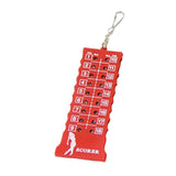 18 Hole Golf Score Counter Stroke Counter -Red - Top-Down View
