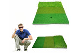 Golf Mat 3-in-1 Practice Mat Outdoor Indoor Training Mat For Golf - Top-Down View
