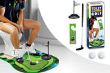 Toilet Golf Game Toilet Golf Toys Set with Practice Mat Golf Club 2 Balls Bathroom Practice Mini Golf in Restroom - 45-Degree Angle