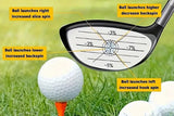 100Pcs Golf Impact Tape Set Club Impact Stickers for Woods Irons Putters - Side View