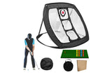 Golf Chipping Net Collapsible Portable Golf Practice Hitting Net for Indoor Outdoor -Style 1 - 45-Degree Angle
