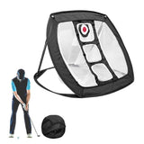 Golf Chipping Net Collapsible Portable Golf Practice Hitting Net for Indoor Outdoor -Style 1 - Rear View