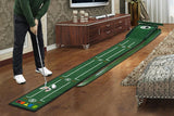 Practice Putting Mat Indoor Putter Trainer Mat 2.6m Auto-Return Golf Training Aid - Side View