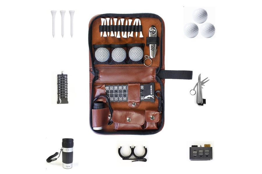 Portable Golf Accessories Set Tool Kit with Carrying Case