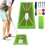 Golf Training Mat Set for Swing Detection - Rear View
