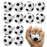 12 Pack 2.5-inch Stress Soccer Balls Small Soft Foam Sports Balls (6.3 cm, Black and White)