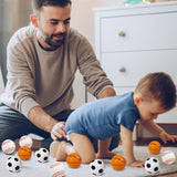 12 Pack 2.5-inch Stress Soccer Balls Small Soft Foam Sports Balls (6.3 cm, Black and White) - 45-Degree Angle