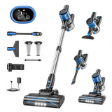 Cordless Vacuum Cleaner, 8 In 1 Powerful Suction Lightweight Vacuum Cleaner For Home, Led Display, 3 Suction Modes, 55Kpa Powerful Suction，45mins Detachable Battery Vacuum For Hard Floor Carpet Pet Hair