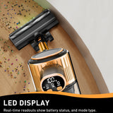 Cordless Vacuum Cleaner, 55Kpa Powerful Suction，8-in-1 Powerful Stick Vacuum Cleaner with Anti-tangle Brush And Upgraded Green Light, 2200mAh. 45 Minute Run Time Rechargeable Lightweight Vacuum Cleaner for Hardwood Floors, Carpets And Pet Hair. - Side View