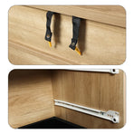 Eeeza Multi-Purpose Side Cabinet with 3 Drawers and 1 Door – Nordic Style Storage Unit with PU Handles