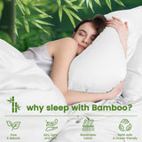 4 Piece Ultra Soft Bamboo Breathable Sheet Set -Hotel 2000TC Breathable Bed Sheets Set with 37 Centimetre Deep Pocket-Breathable Sheets for Hot Sleepers(White,Double)