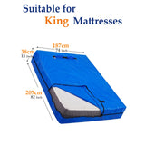Mattress Bag Mattresses Protector Plastic Moving Storage Dust Cover Carry Bed Waterproof Zipper Packing Reusable Disposal, Extra Thick Heavy Duty, with Handles（King) - Low Angle
