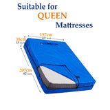Mattress Bag Mattresses Protector Plastic Moving Storage Dust Cover Carry Bed Waterproof Zipper Packing Reusable Disposal, Extra Thick Heavy Duty, with Handles(Queen） - Low Angle